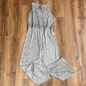 Juicy Couture Silver Gray Keyhole Wide Leg Jumpsuit Size XL